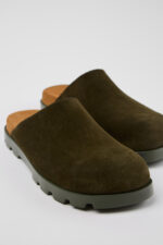 Brutus Sandal Green Nubuck Sandals for Men.