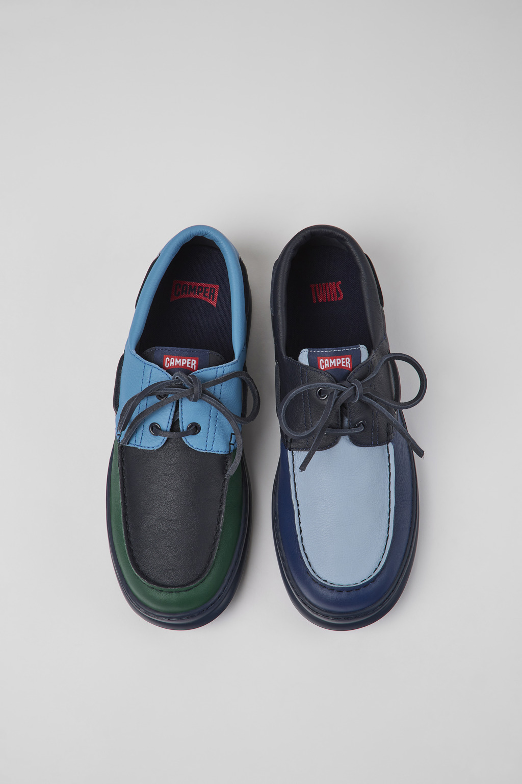 Twins Multicolored leather sneakers for men - Image 4