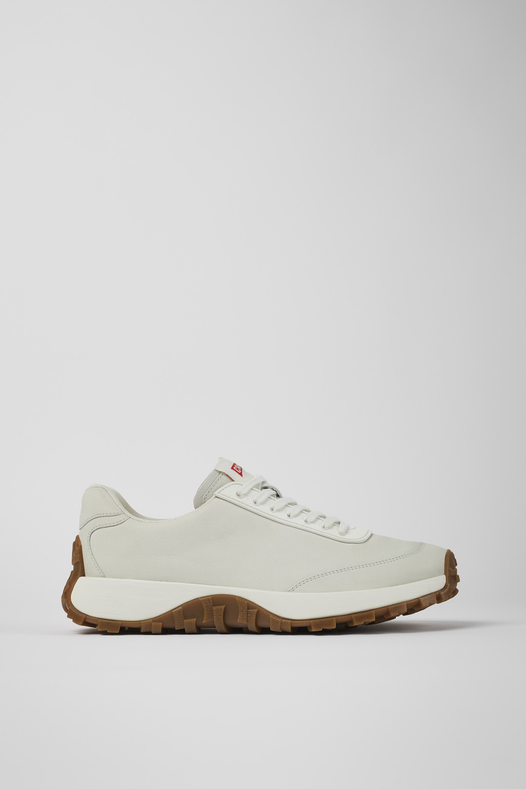 Drift Trail White Non-Dyed Leather Sneakers for Men. - Image 3