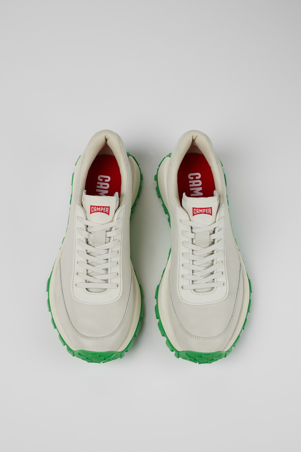 Drift Trail VIBRAM White Leather/Textile Sneaker for Men - Image 4