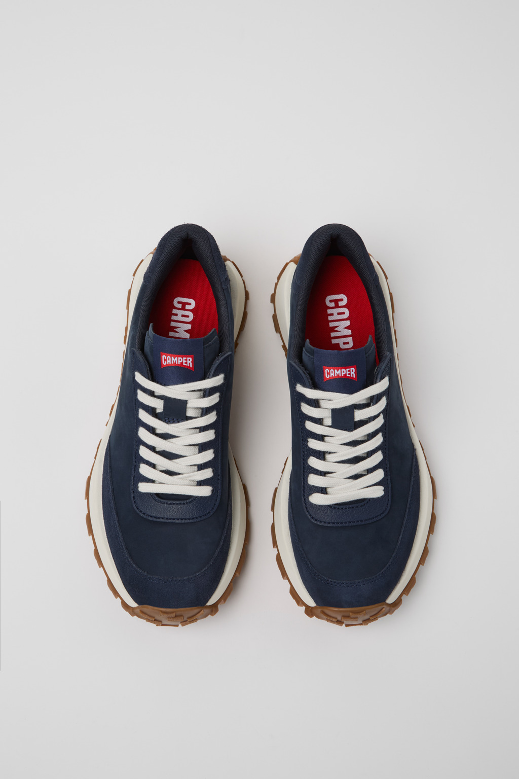 Drift Trail VIBRAM Blue Nubuck and Textile Sneakers for Men. - Image 4