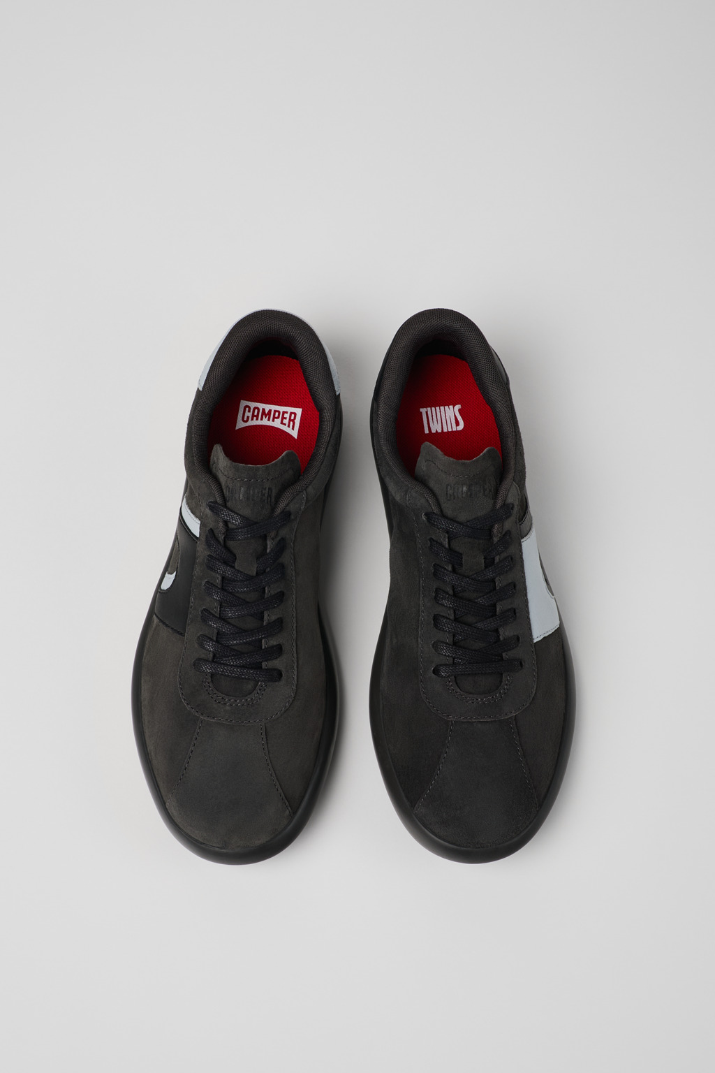 Twins Gray-black Nubuck/Leather Sneaker for Men - Image 4