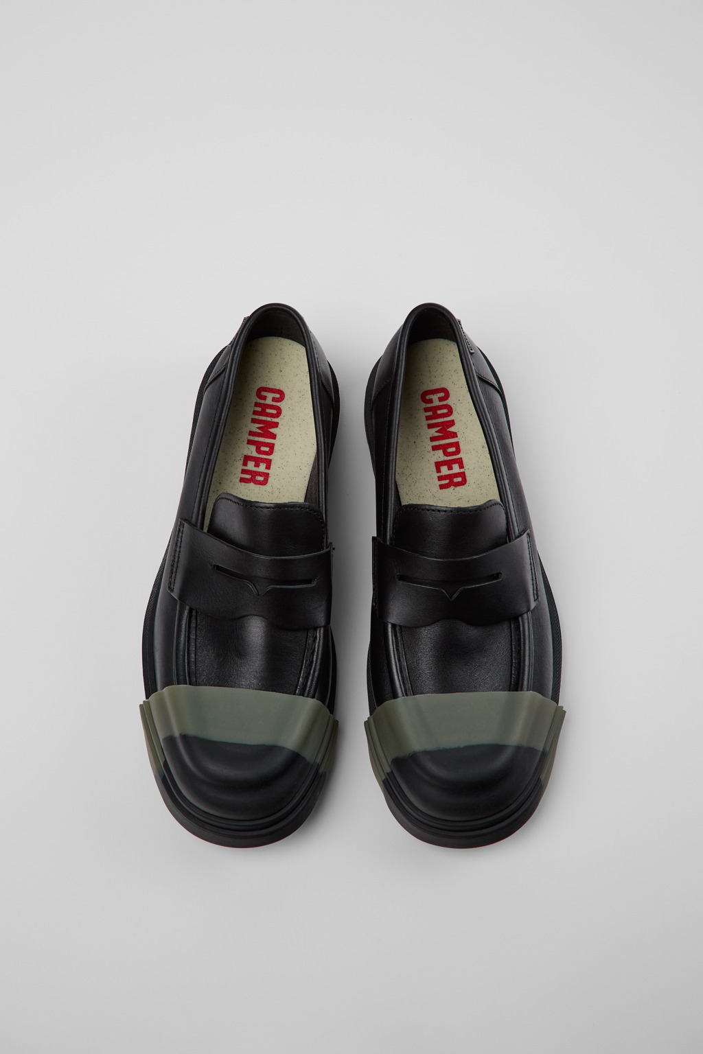 Junction Black Leather Moccasin Shoes for Men. - Image 4