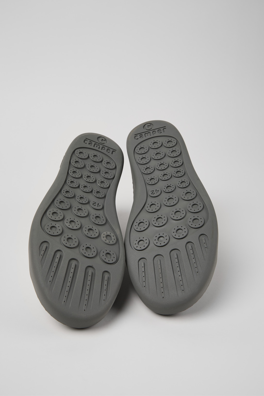 Twins Gray Leather Sneakers for Men. - Image 5