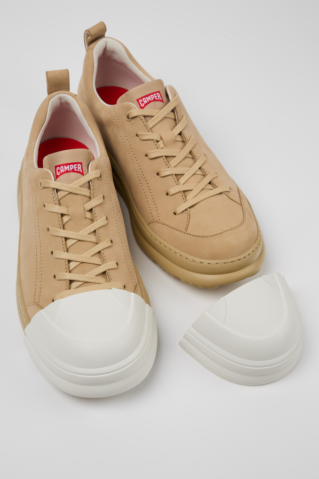 Junction Runner Beige Nubuck Men's Sneakers. - Image 6