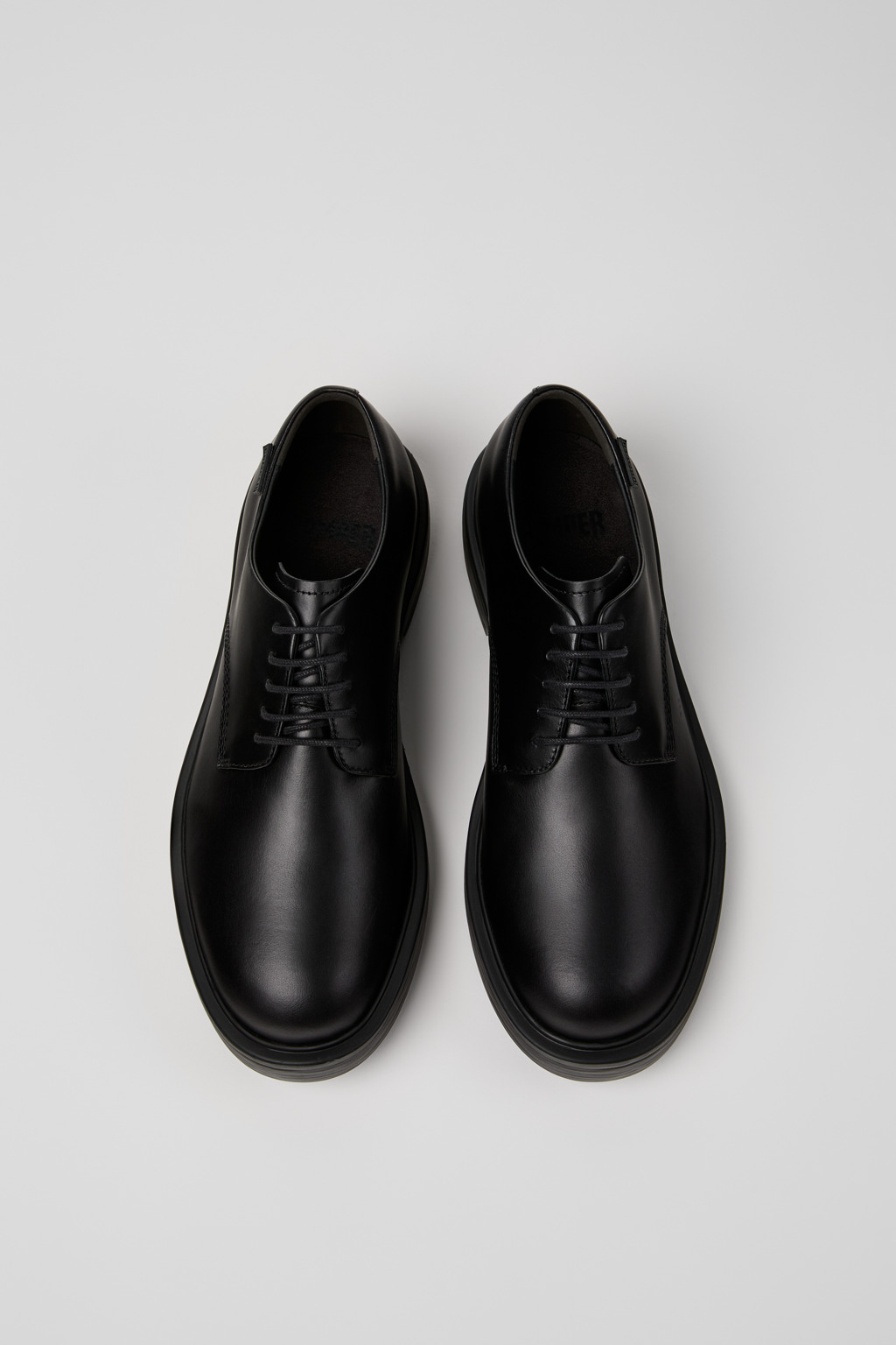 Dean Black Leather Shoes for Men. - Image 4
