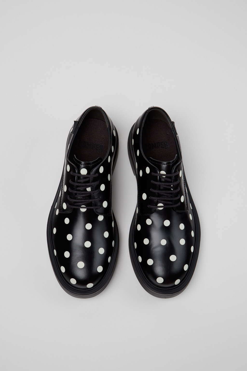 Dean Black and White Leather Shoes for Men. - Image 4