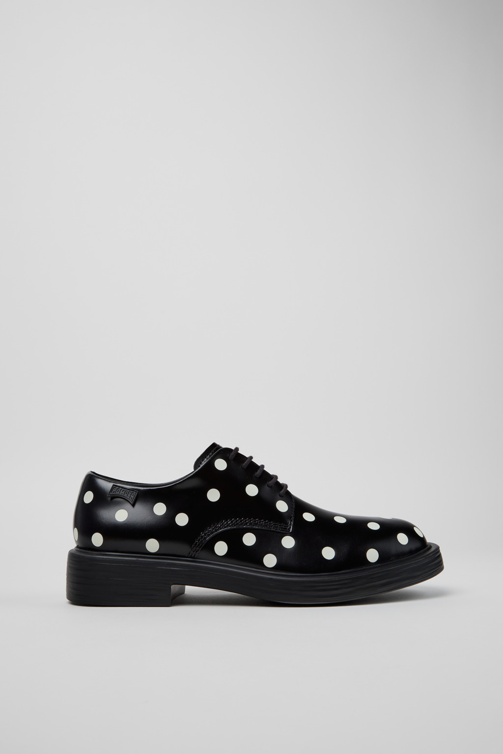 Dean Black and White Leather Shoes for Men. - Image 2