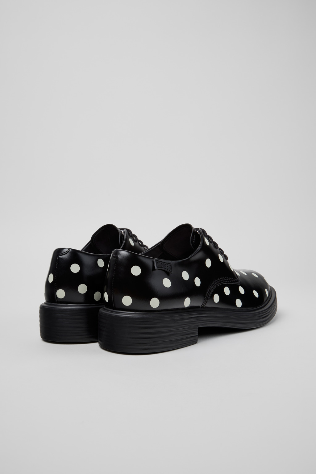 Dean Black and White Leather Shoes for Men. - Image 3