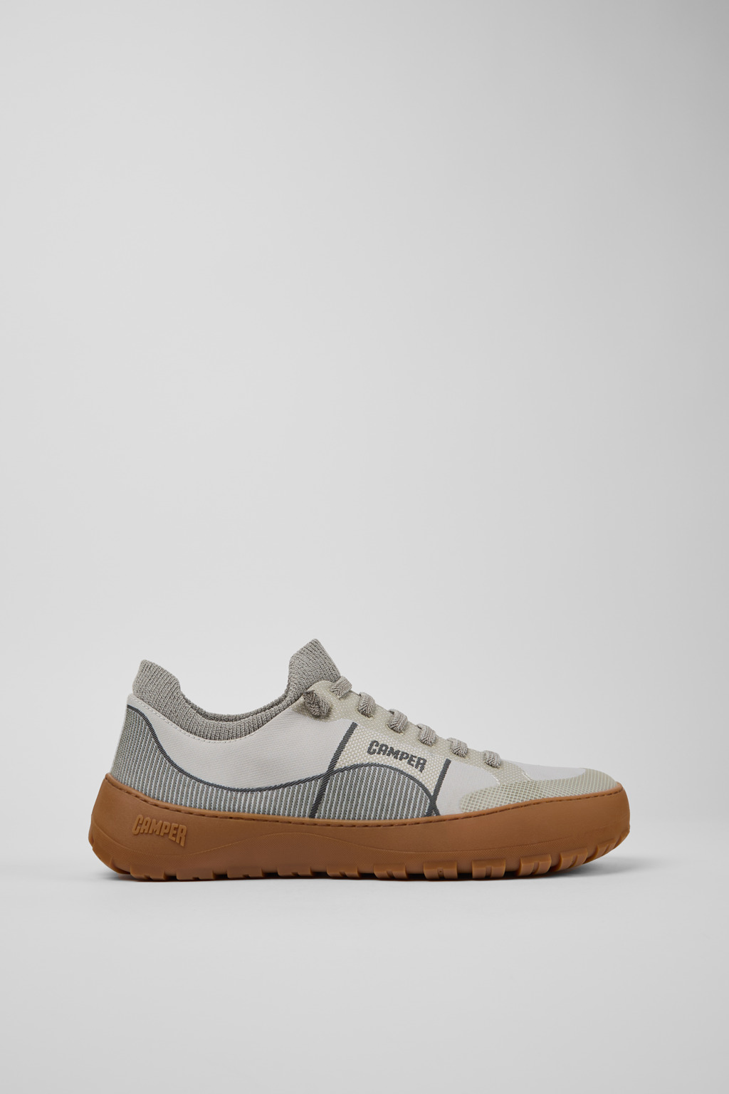 Peu Serra 360º Durable Gray and White Engineered Material Sneakers for Men - Image 3