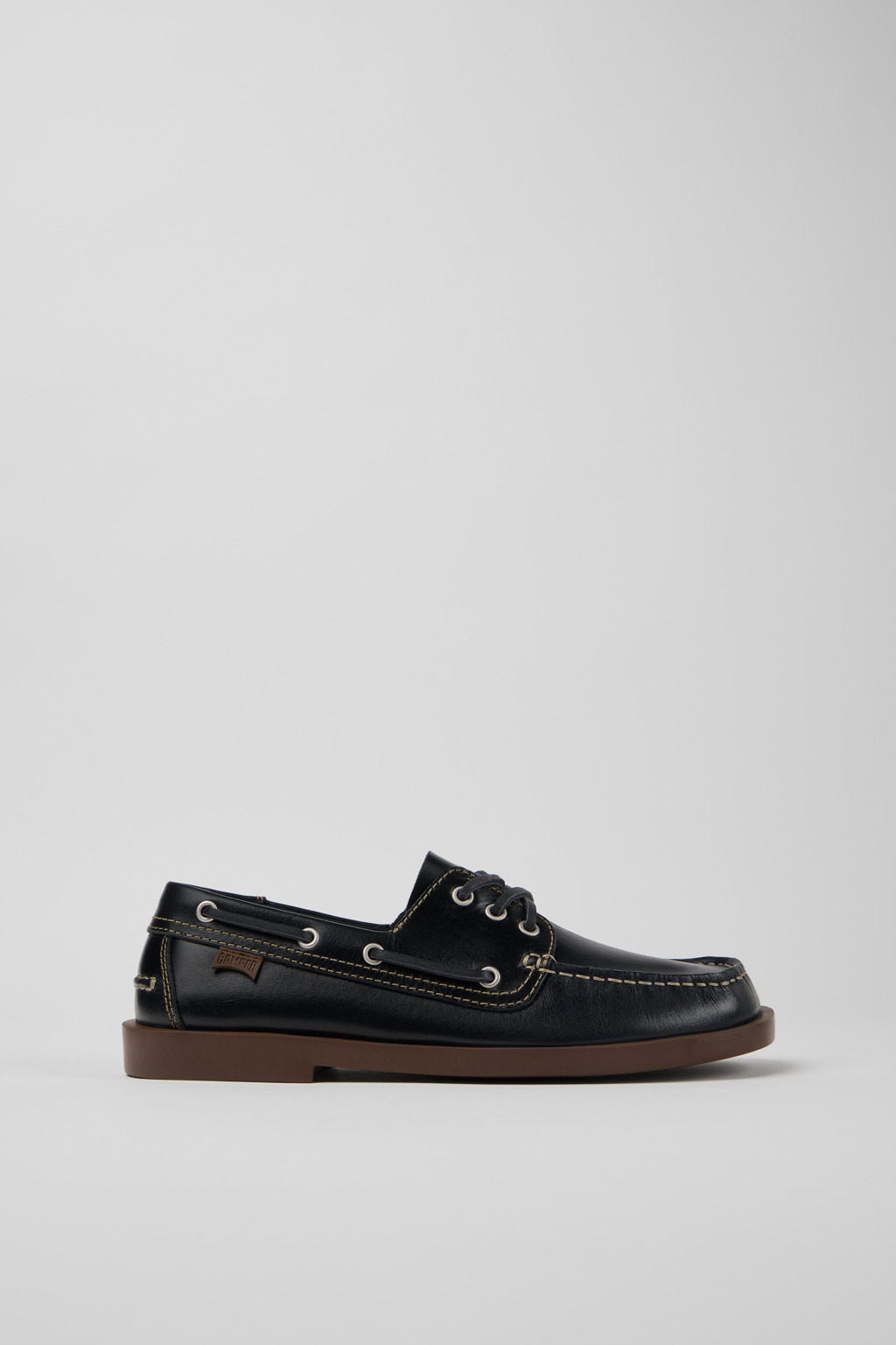 Don Blue Leather Moccasin Shoes for Men. - Image 2