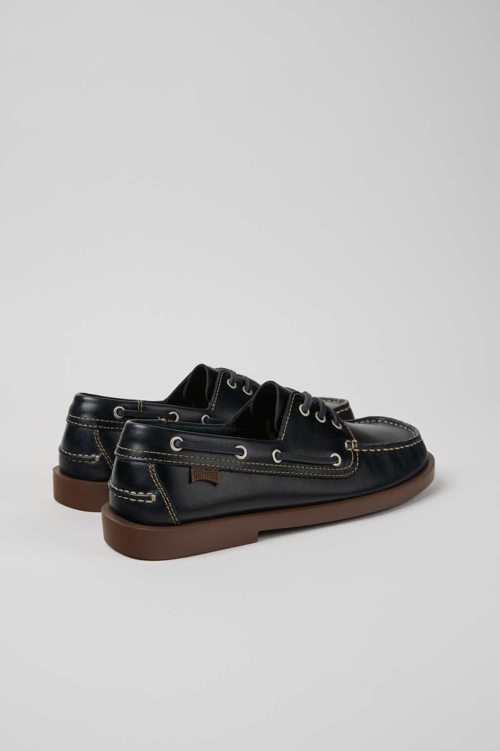 Don Blue Leather Moccasin Shoes for Men. - Image 3