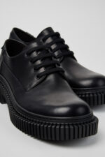 Pix Berlin Black Leather Shoes for Men.