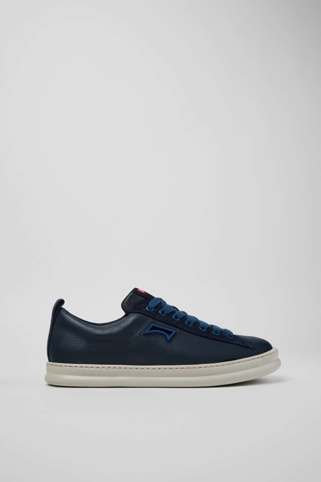Runner Blue Leather and Nubuck Sneakers for Men. - Image 3