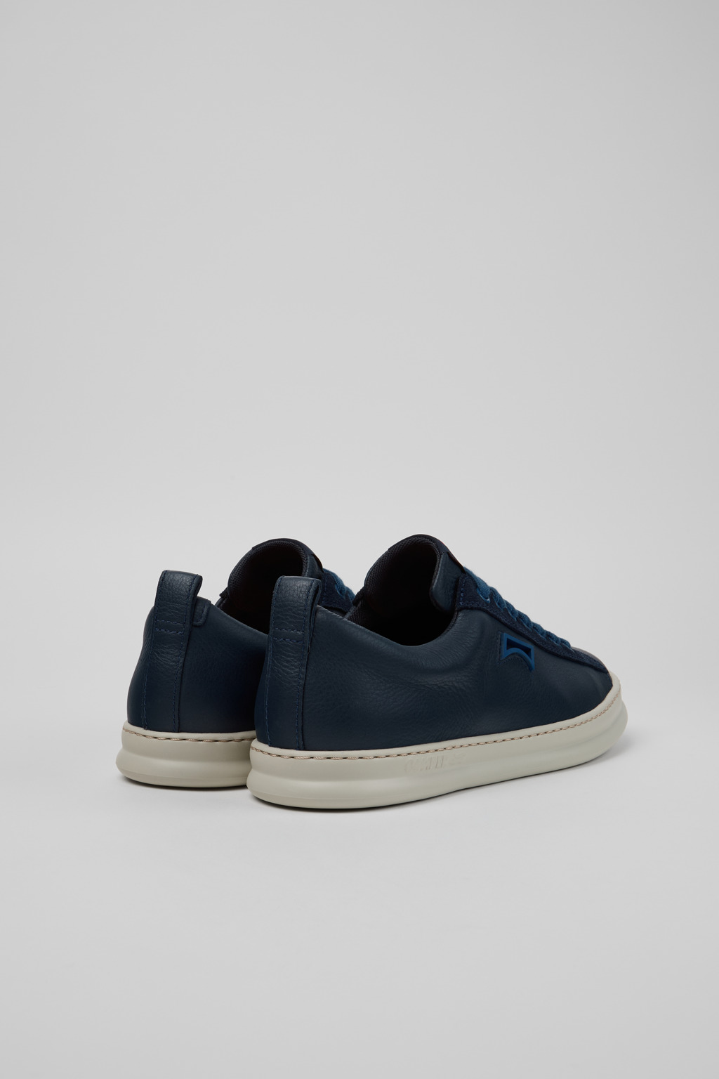 Runner Blue Leather and Nubuck Sneakers for Men. - Image 4