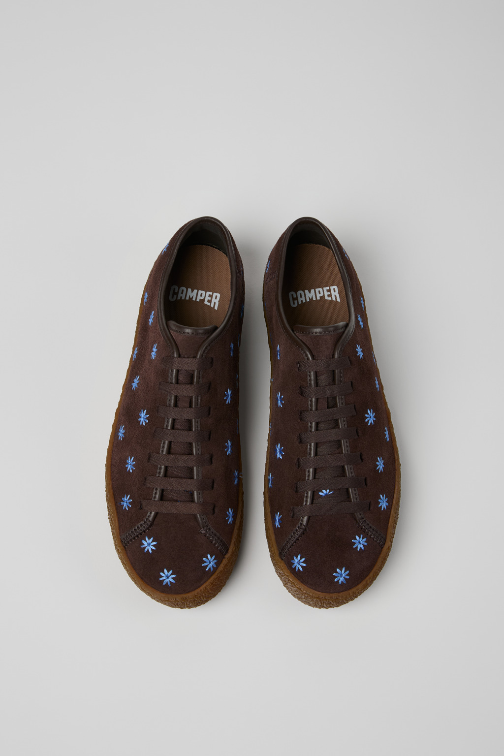 Peu Terreno Brown and Blue Suede and Leather Shoes for Men. - Image 5