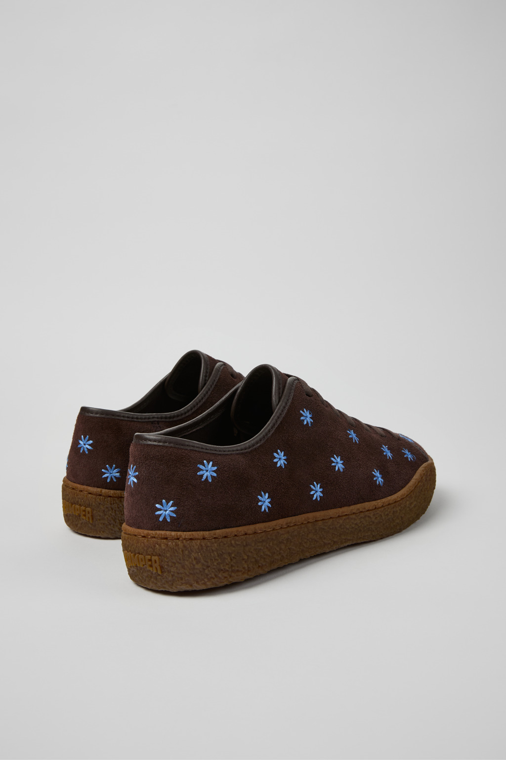 Peu Terreno Brown and Blue Suede and Leather Shoes for Men. - Image 4