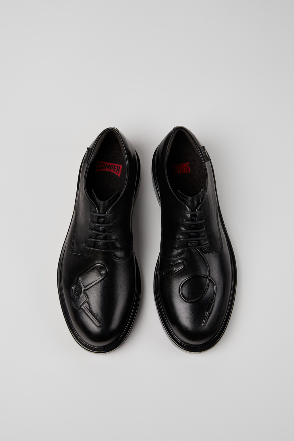 Twins Black Leather Shoes for Men. - Image 4