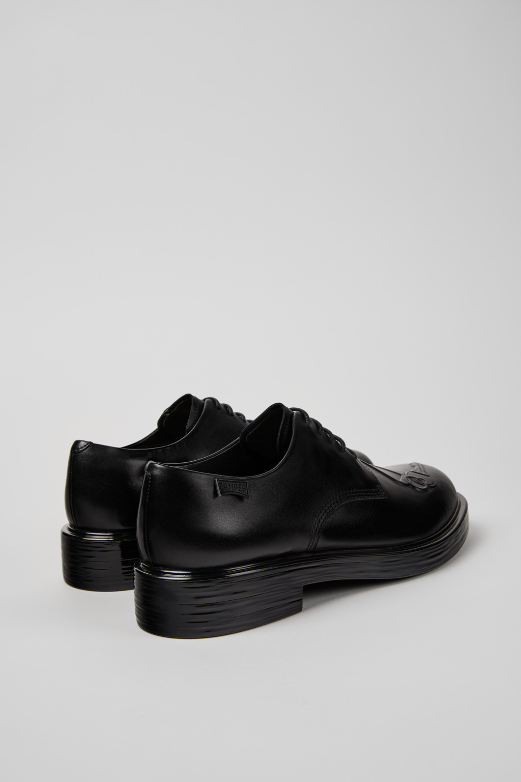 Twins Black Leather Shoes for Men. - Image 3