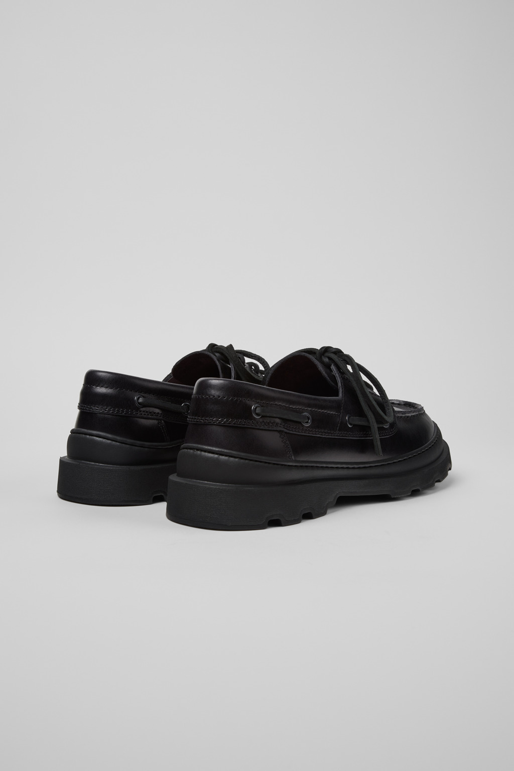 Brutus+ Black Leather Moccasins for Men. - Image 3