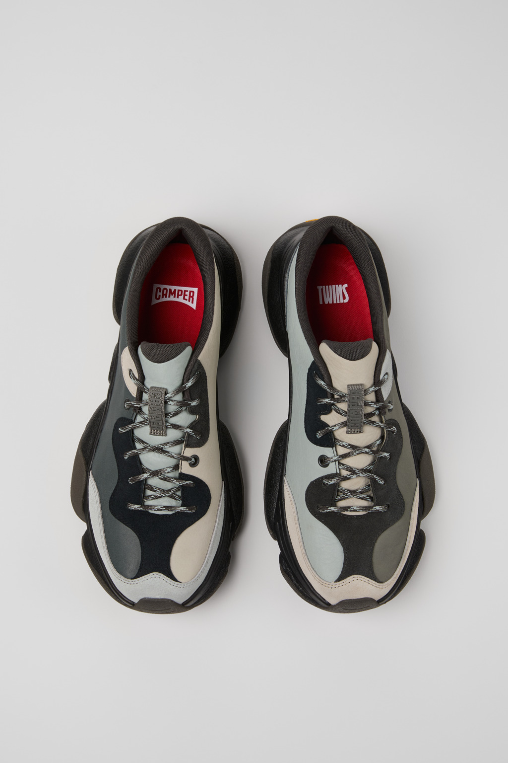Twins Multicolor Leather and Nubuck Sneakers for Men. - Image 5