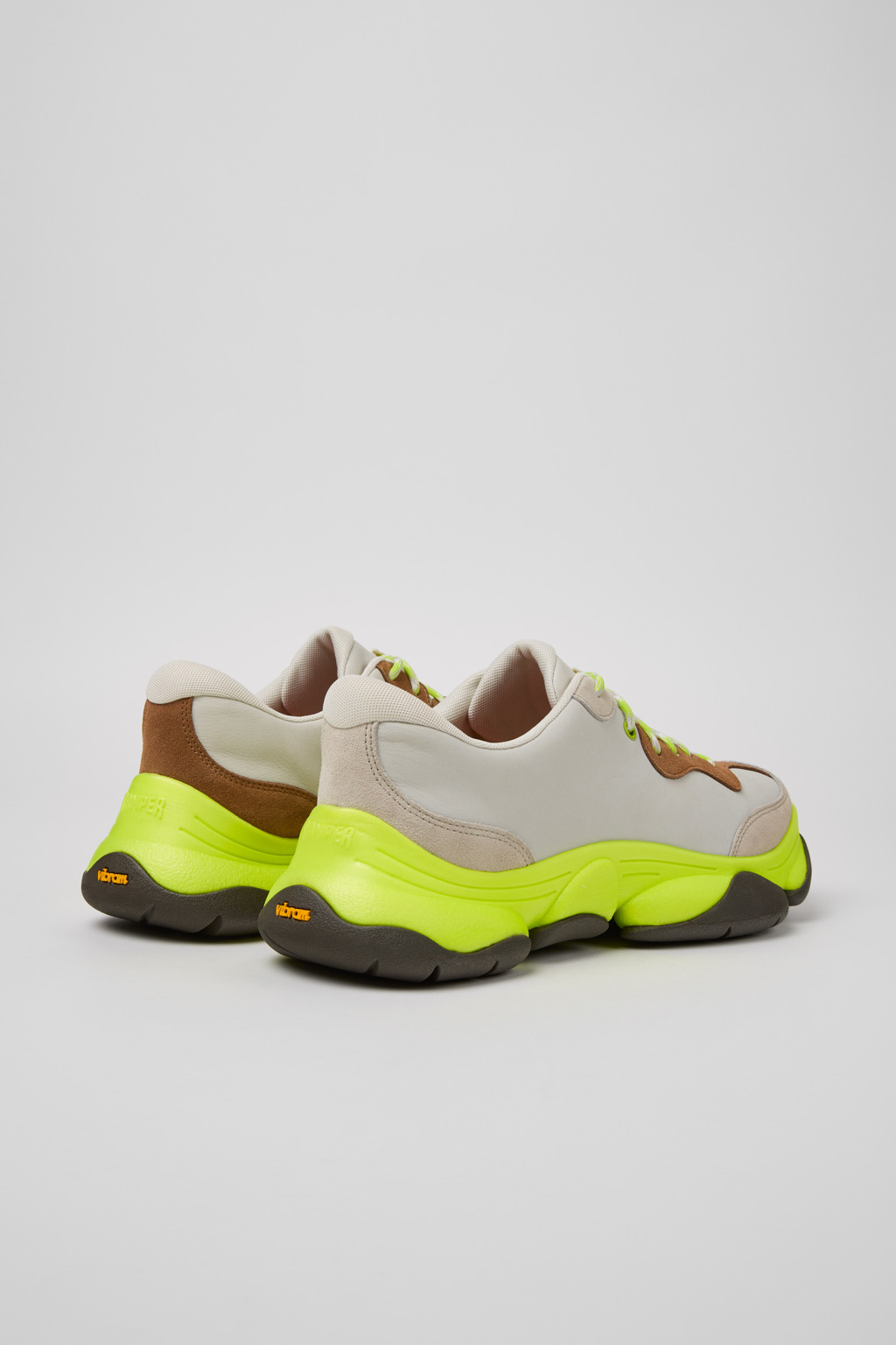 Twins Multicolor Leather and Nubuck Sneakers for Men. - Image 3