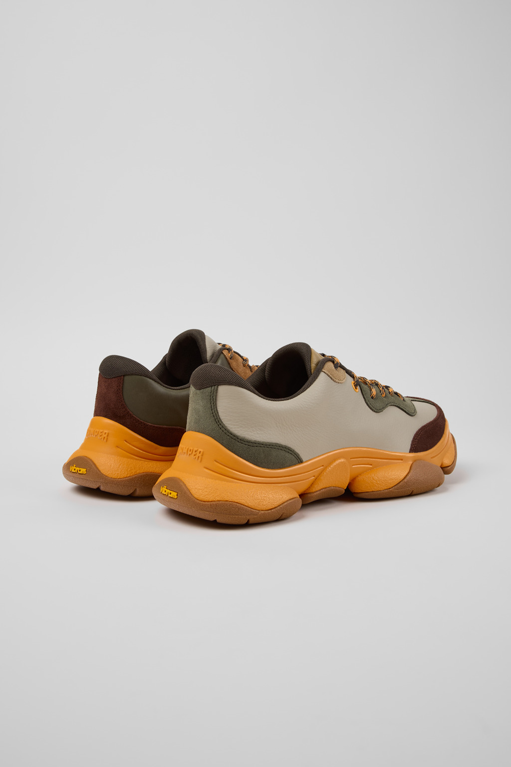 Twins Multicolor Leather and Nubuck Sneakers for Men. - Image 3