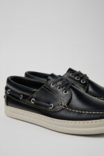 Runner Blue Nubuck Moccasin Shoes for Men.