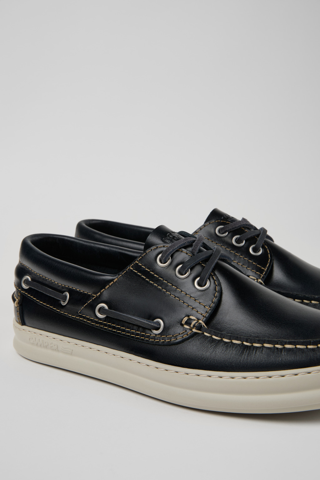 Runner Blue Nubuck Moccasin Shoes for Men.