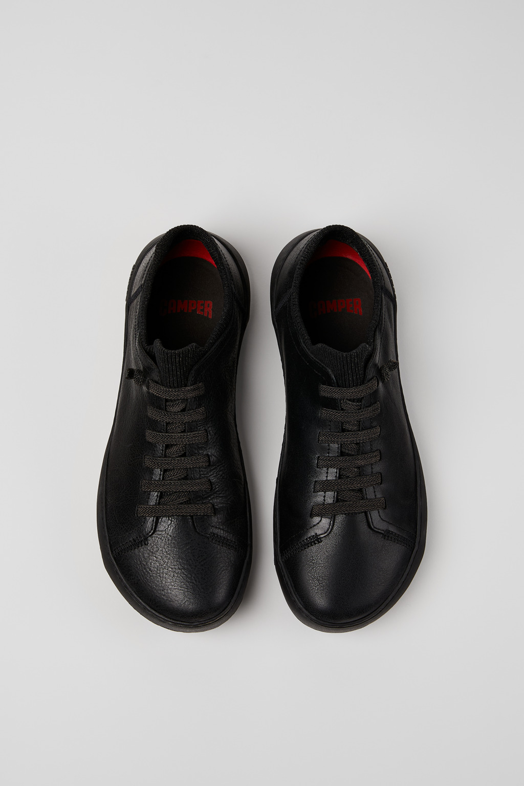 Peu Serra Black Regenerative Leather and Textile Shoes for Men. - Image 4