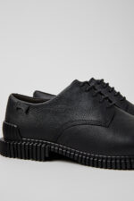 Pix Black Leather Shoes for Men.