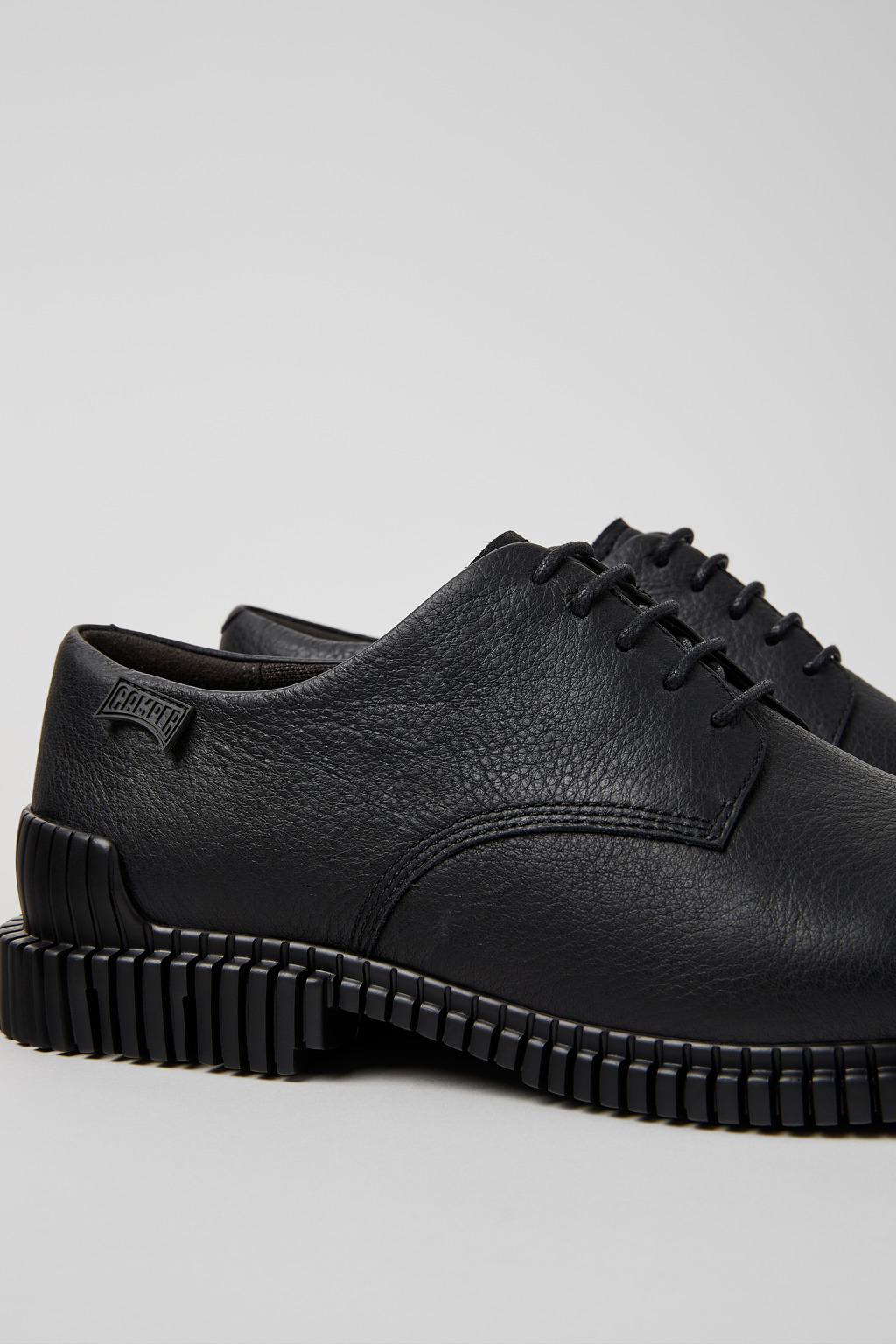 Pix Black Leather Shoes for Men.