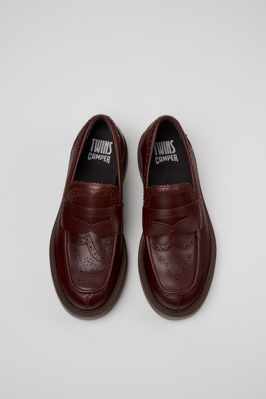 Twins Brown Leather Nautical Moccasins for Men. - Image 4