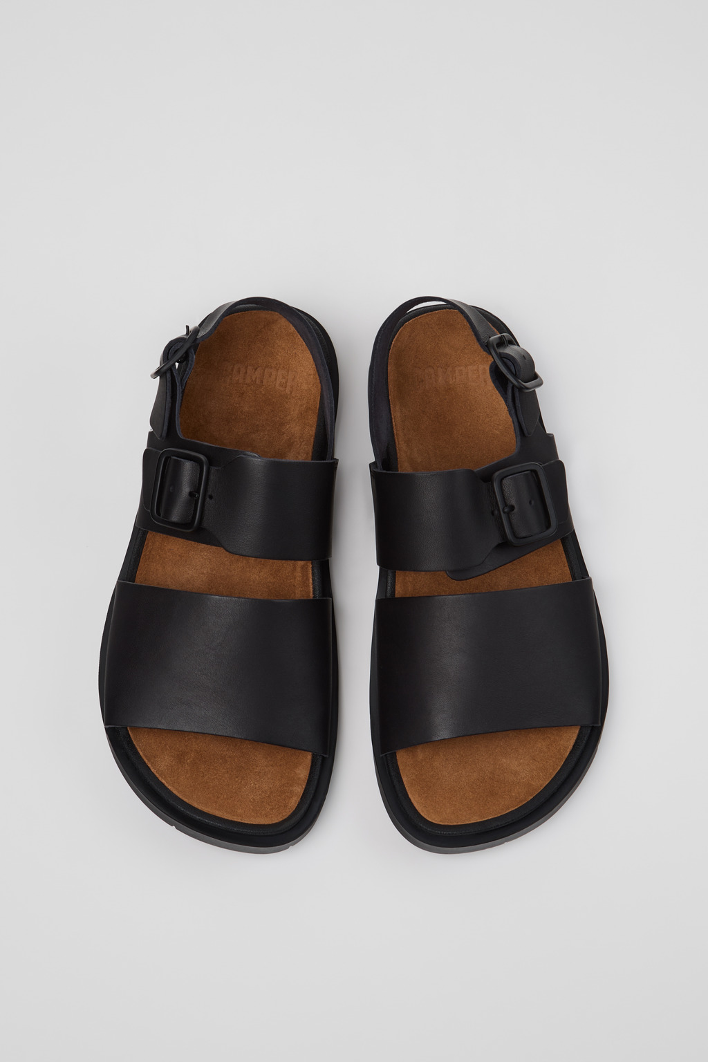 Lluc Sandal Black Leather Sandals for Men. - Image 4
