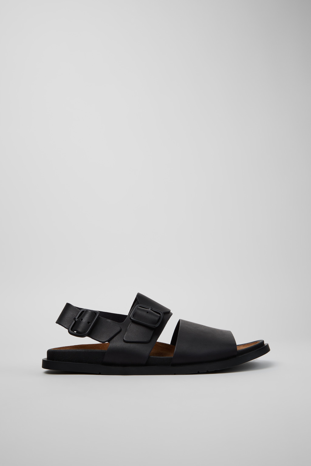 Lluc Sandal Black Leather Sandals for Men. - Image 2