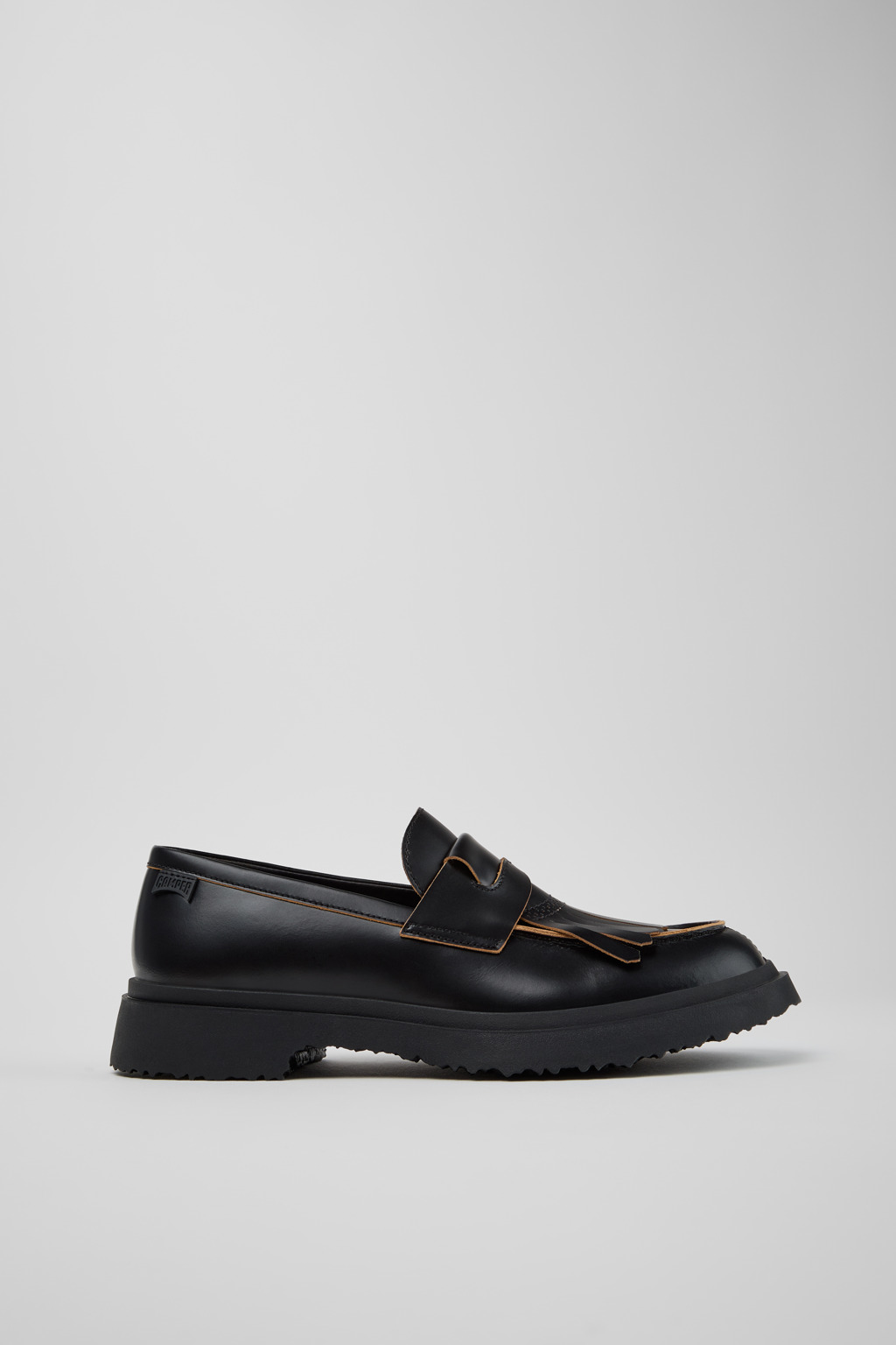 Twins Black Leather Nautical Shoes for Men. - Image 2