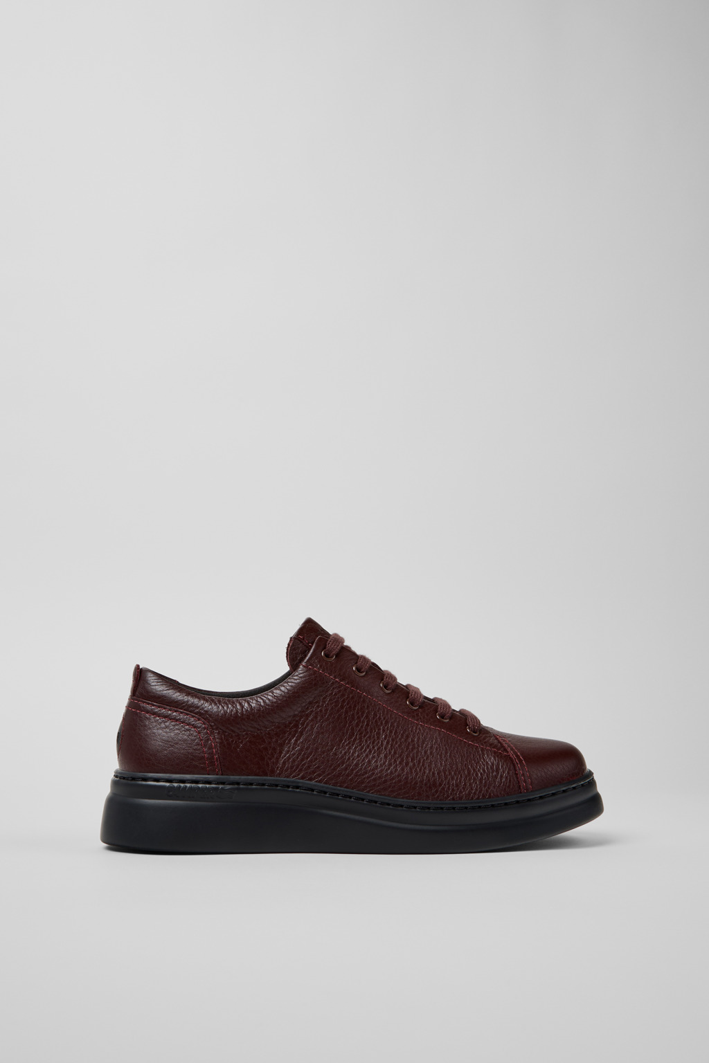 Runner Up Burgundy Leather Sneakers for Women. - Image 2