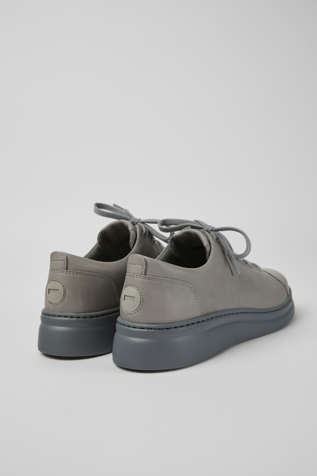 Runner Up Grey leather sneakers - Image 3