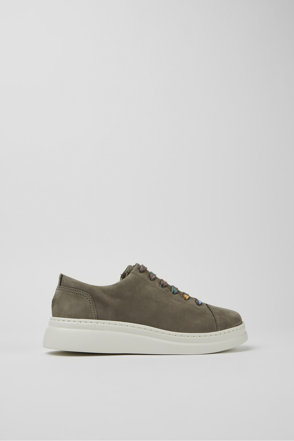 Runner Up Brown-gray nubuck sneakers for women - Image 2