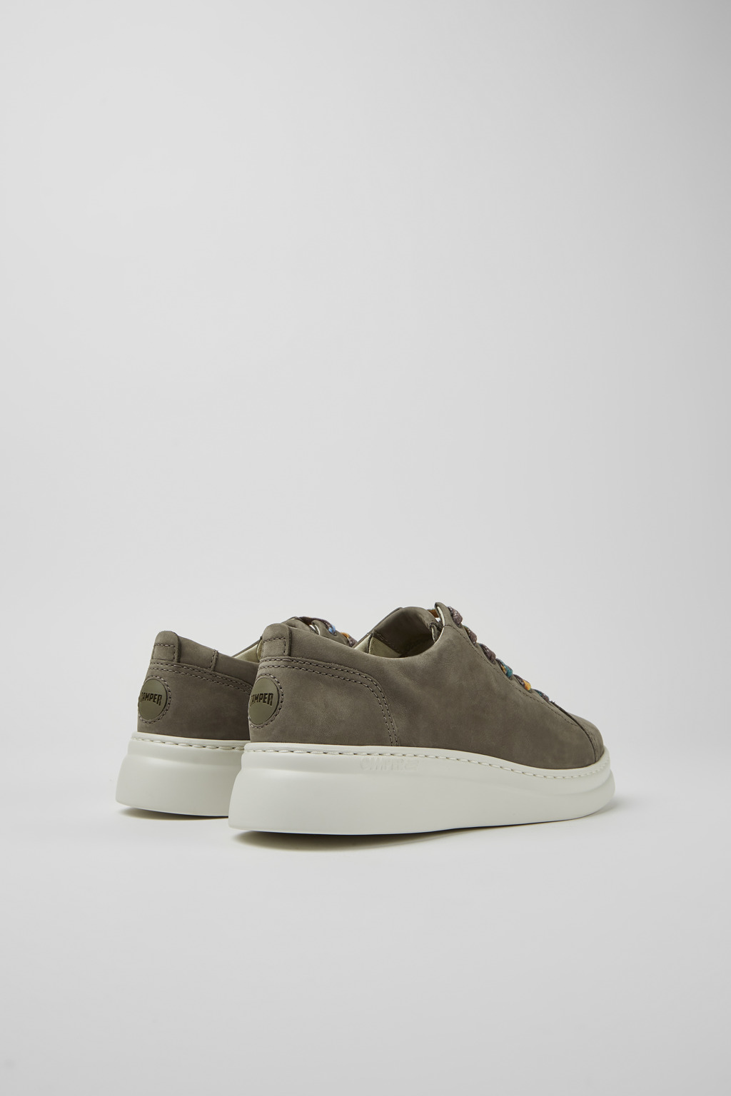 Runner Up Brown-gray nubuck sneakers for women - Image 3