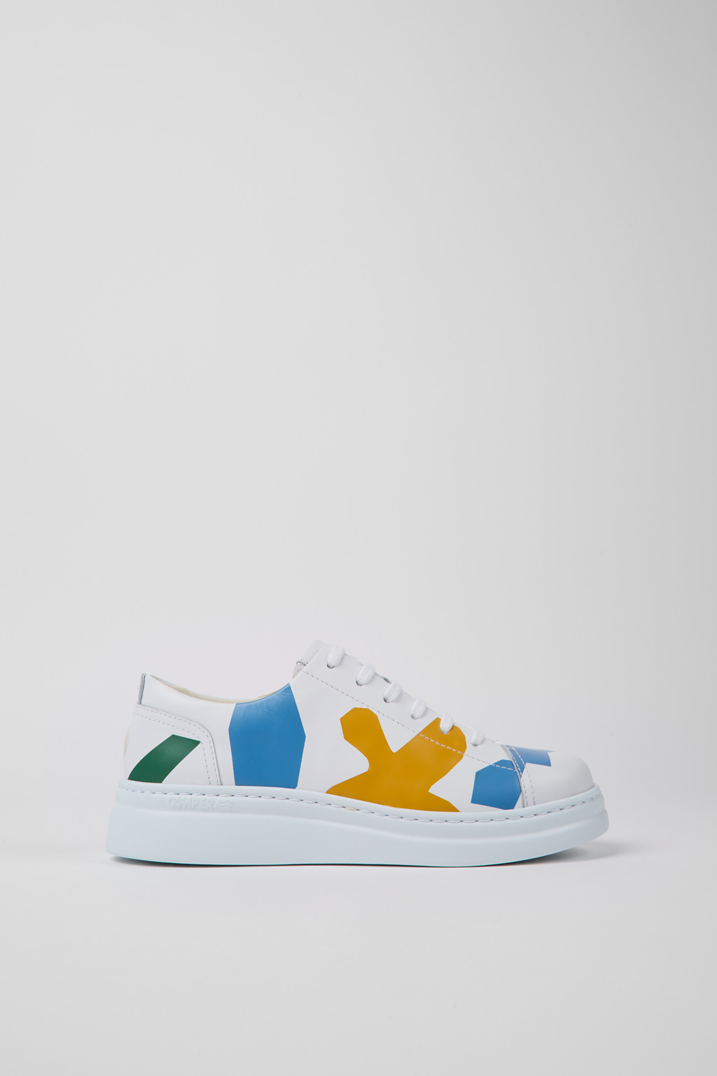 Twins White printed leather sneakers for women - Image 2