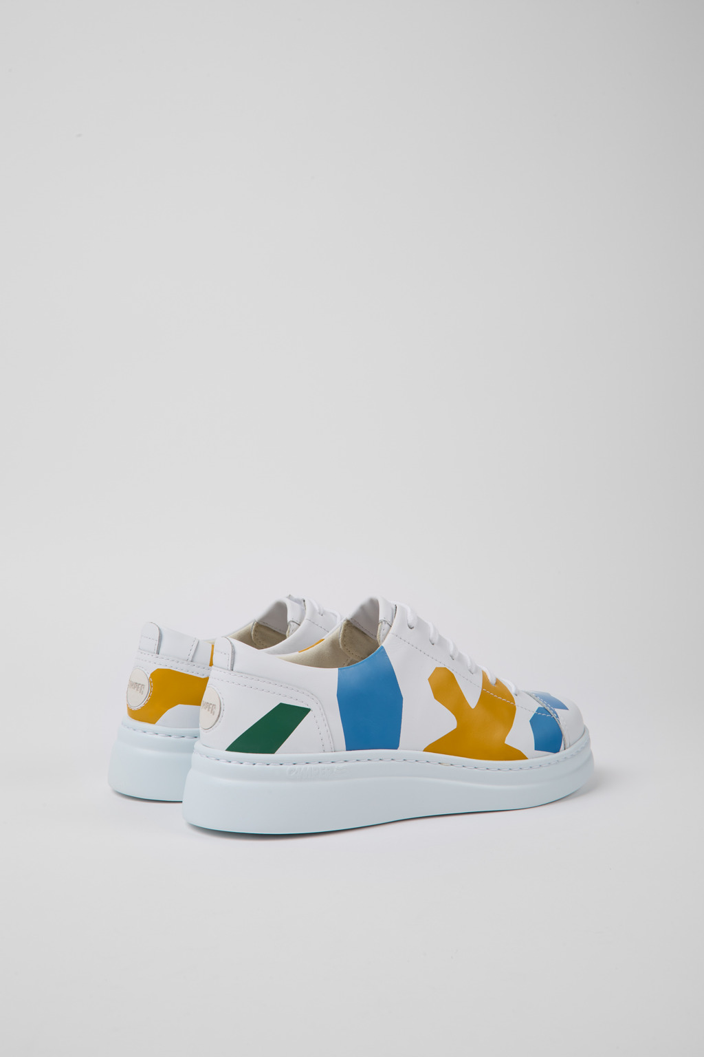 Twins White printed leather sneakers for women - Image 3