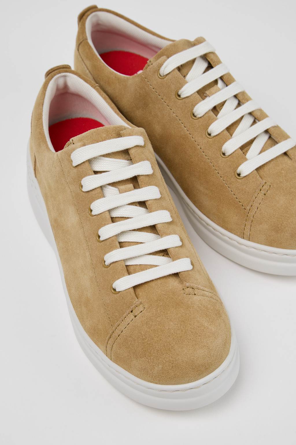 Runner Up Brown Suede Sneakers for Women.