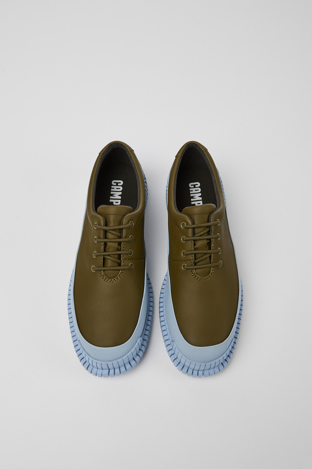 Pix Green and blue leather lace-up shoes - Image 4