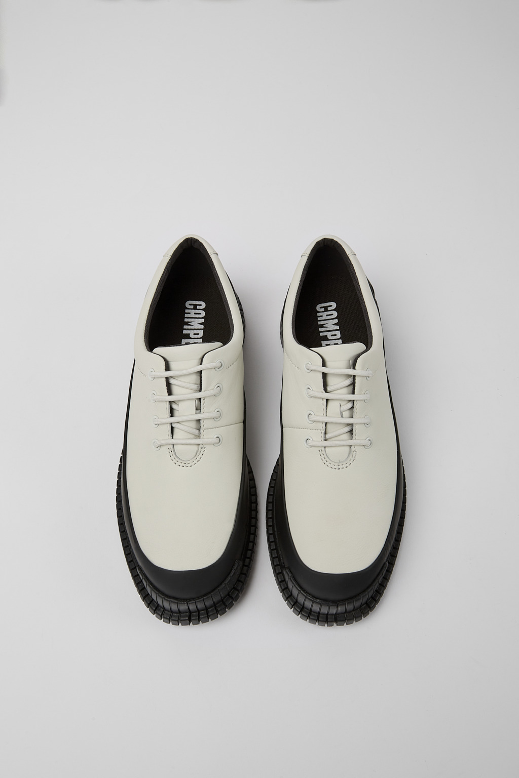 Pix White and black leather lace-up shoes - Image 4