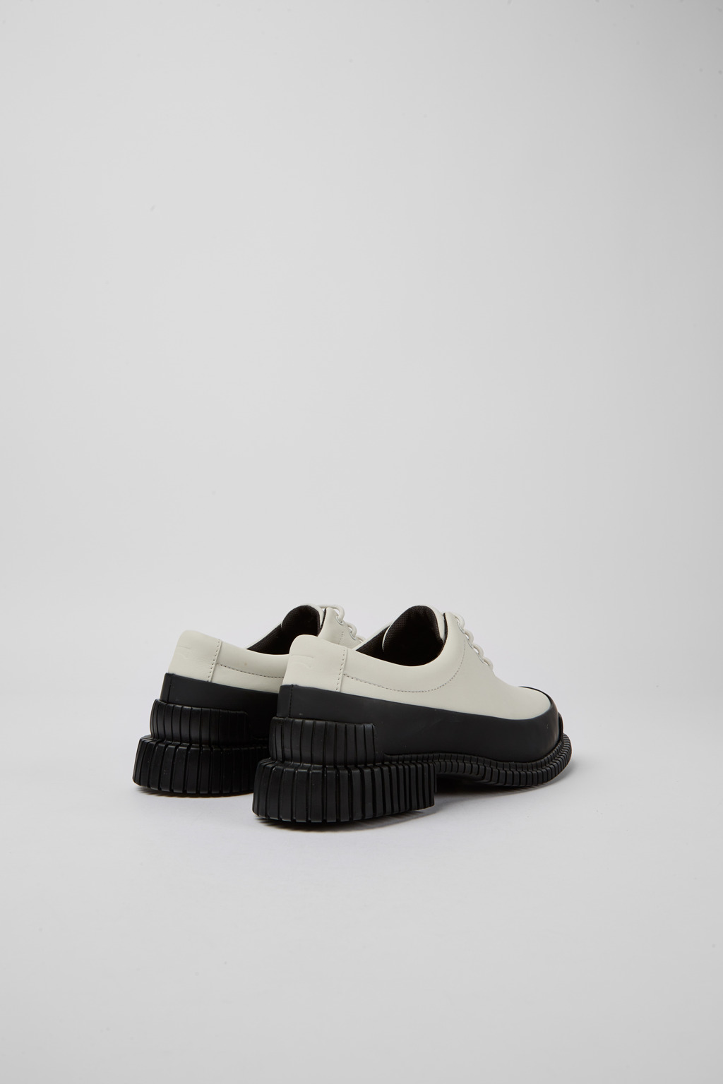 Pix White and black leather lace-up shoes - Image 3