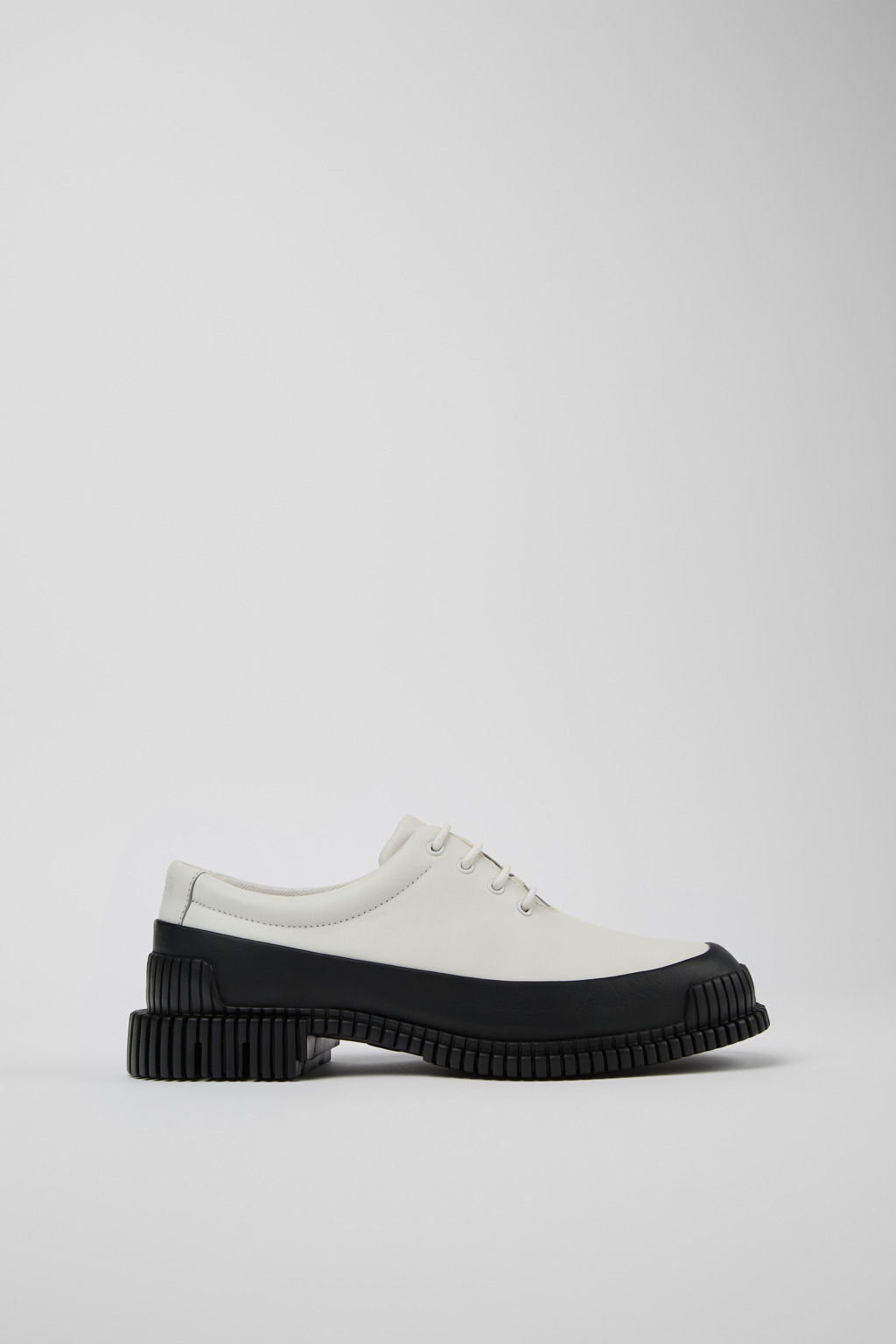 Pix White and Black leather lace-up shoes for women - Image 2