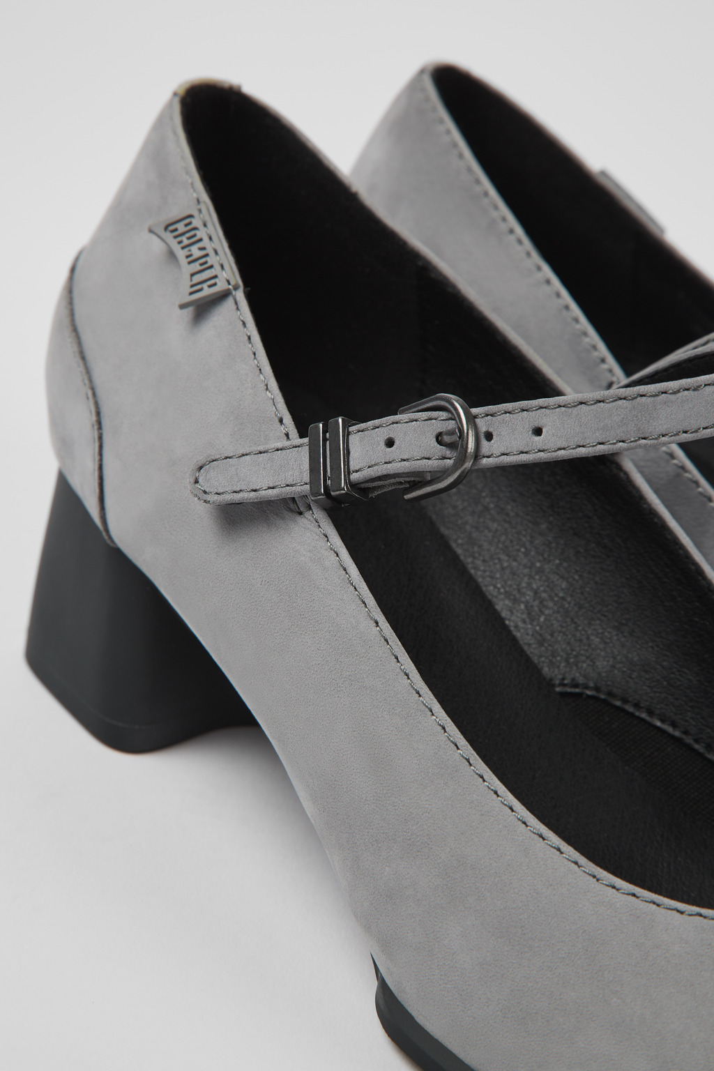 Katie Gray nubuck Mary Jane heels