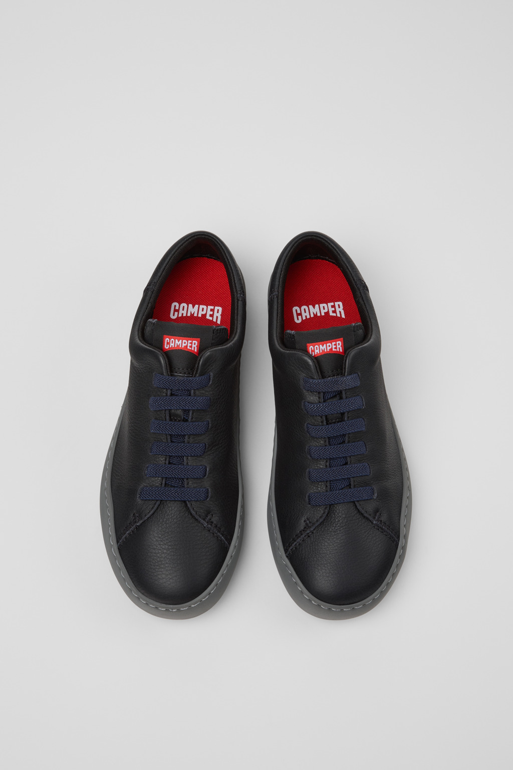 Peu Touring Black Leather Sneakers for Women. - Image 4