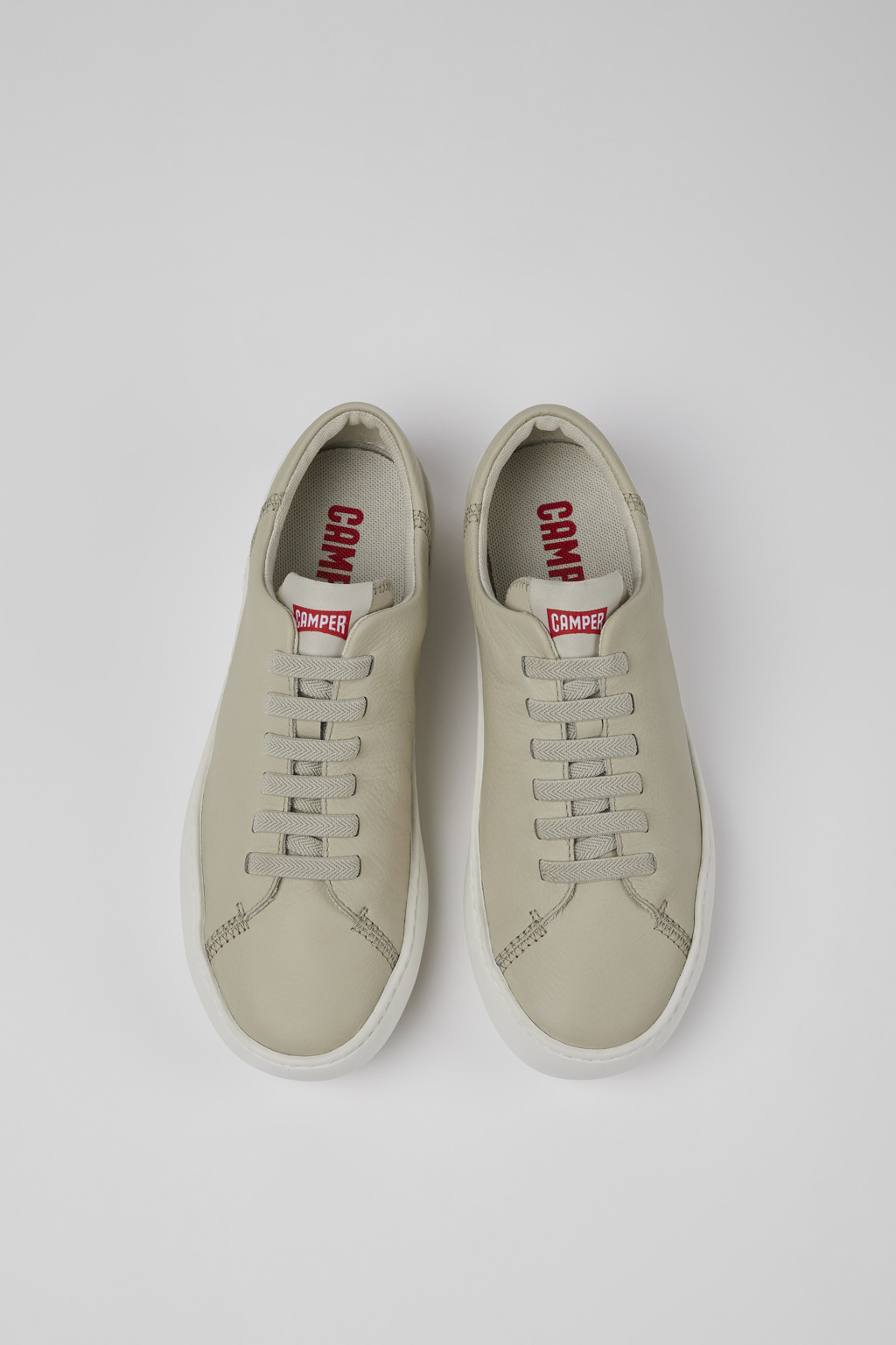 Peu Touring Gray leather sneakers for women - Image 4